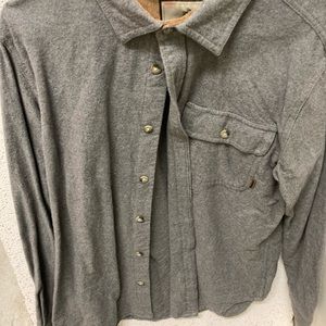 Legendary Whitetails Mens’ Buck Camp Flannel, Grey